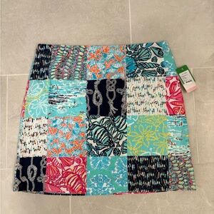 Lilly Pulitzer Lynnie Skirt in Multi Sailor Patch Size 10